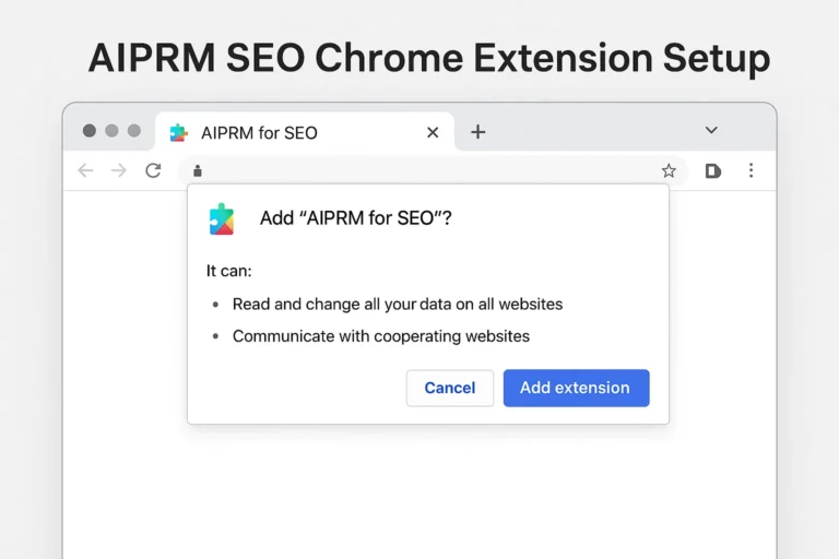 Installing AIPRM for SEO on Chrome browser