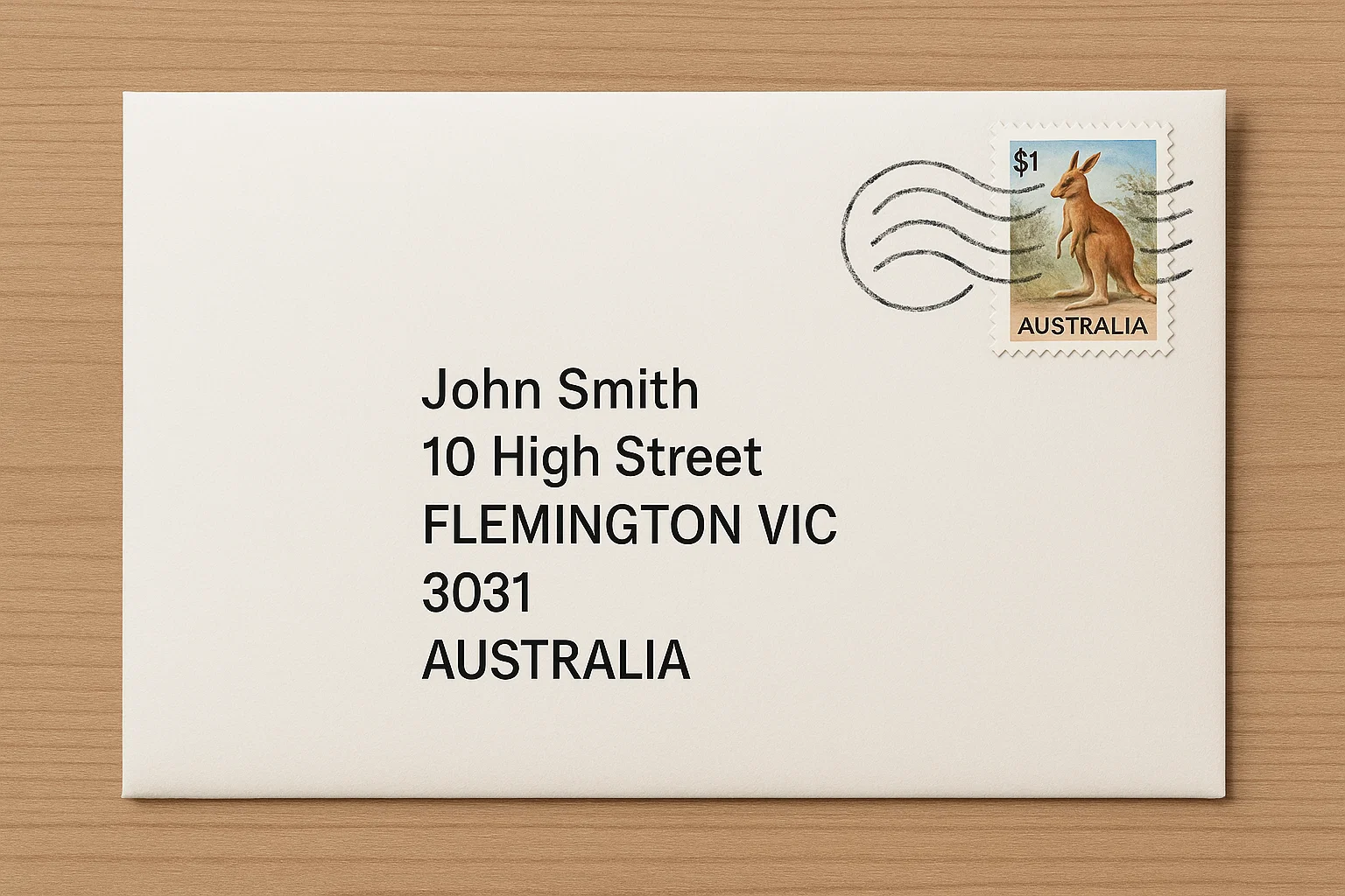 How To Write an Australian Address Correctly for Mail and Forms 2 Example of Australian address written on a letter