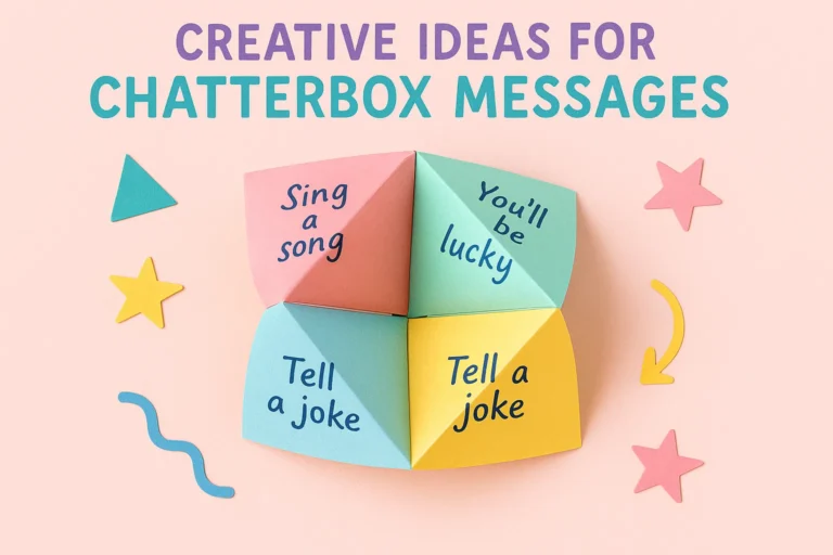 Examples of fun chatterbox fortune teller ideas