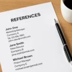 Example of CV References