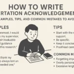 How to write dissertation acknowledgements with examples