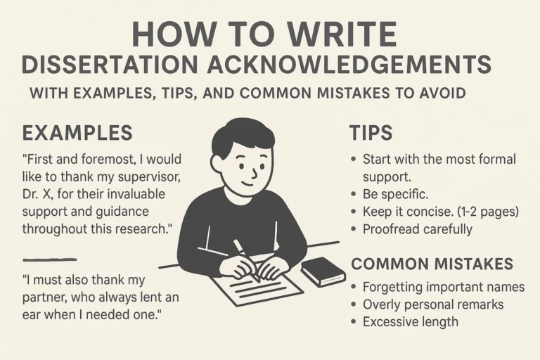How to write dissertation acknowledgements with examples