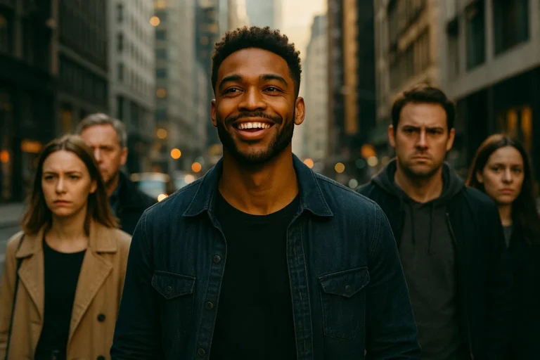 confident man symbolising “Don’t hate the player hate the game” attitude