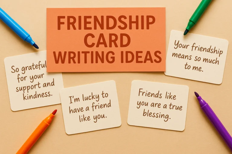Examples of sweet and thoughtful friendship card messages