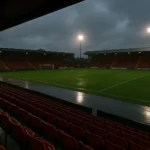 League 1 Stadium Empty After Match Postponement