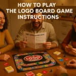 People playing The Logo Board Game together following instructions