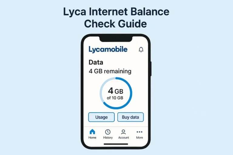 How to check Lyca Mobile internet balance step by step