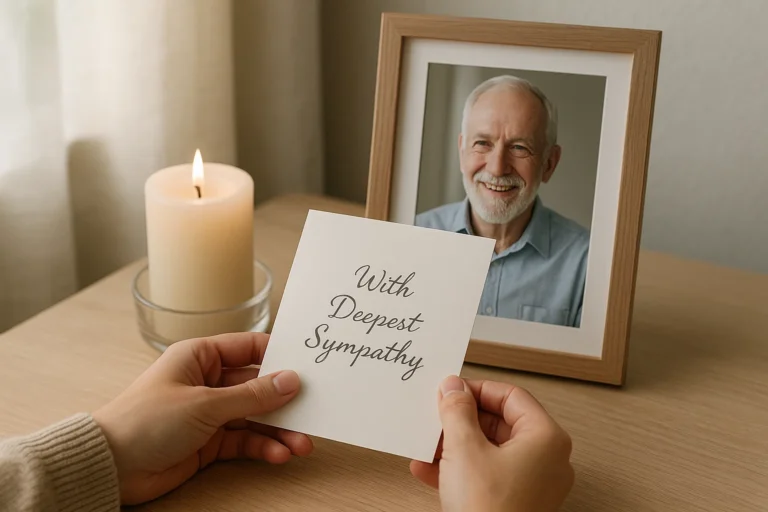 writing a sympathy card message for the loss of a father