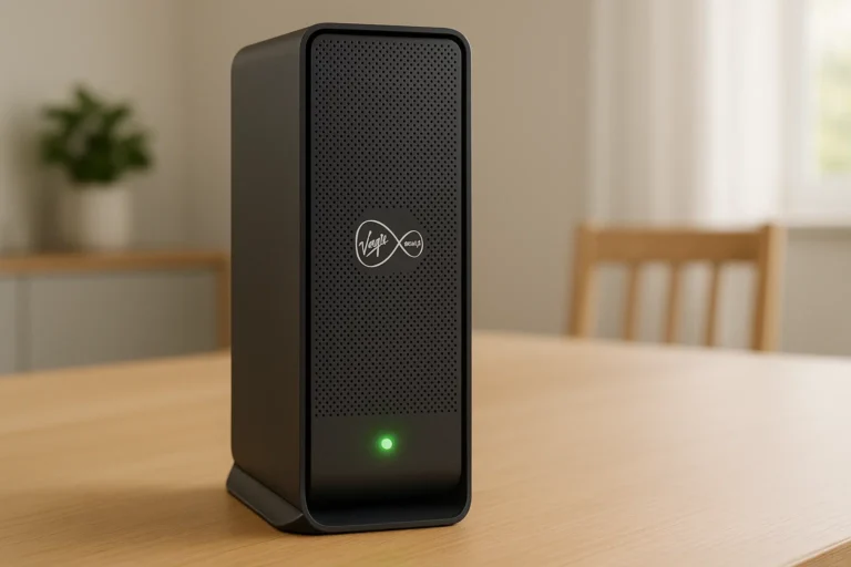 Virgin internet box flashing green light problem