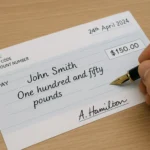 Step-by-step process of writing a UK cheque