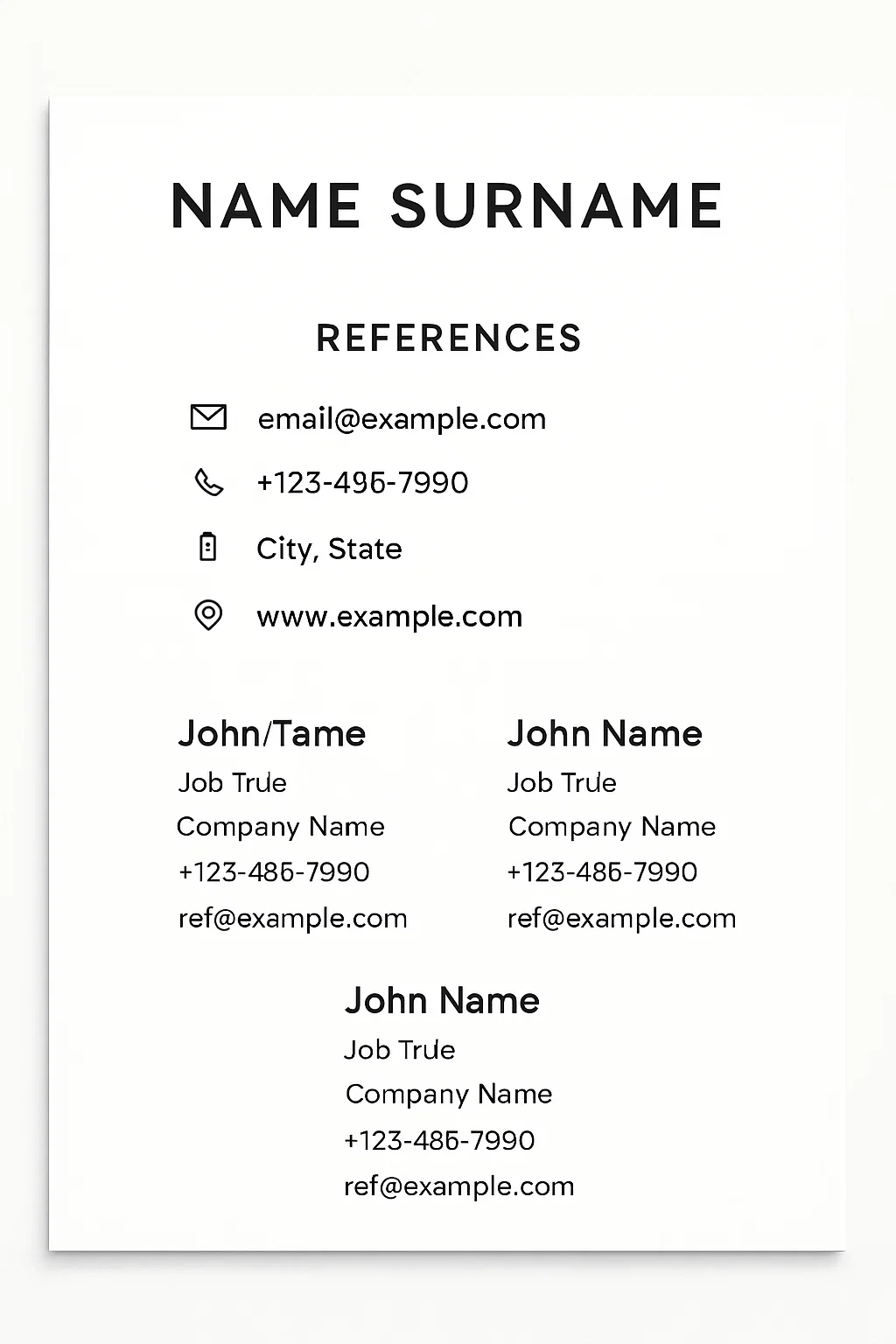 How To Write CV References That Actually Impress Employers 2 Proper format example for writing CV references
