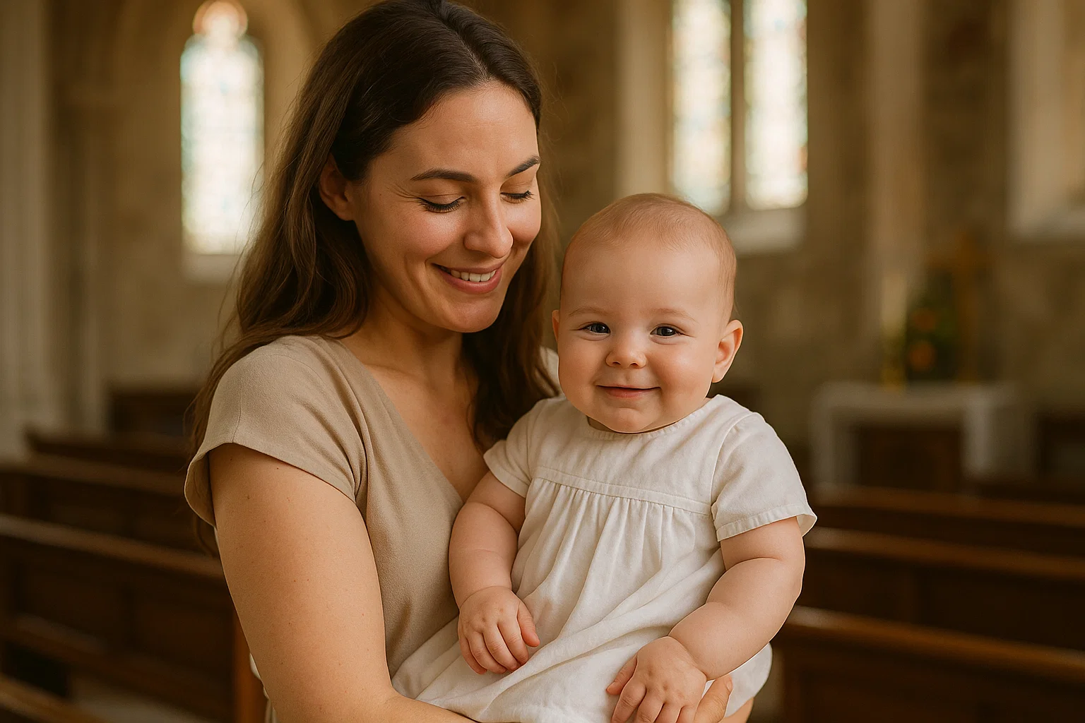 What To Write In A Christening Card As Godmother: Heartfelt Ideas 2 Baptism Day Moment with Godmother and Baby