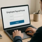 Employee logging into Best Connection payslip portal
