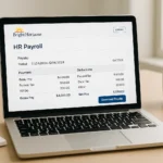 Bright Horizons payslip login dashboard on laptop