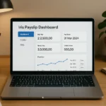 Employee payroll dashboard showing Iris payslip access