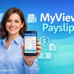 my view payslip shown on mobile phone