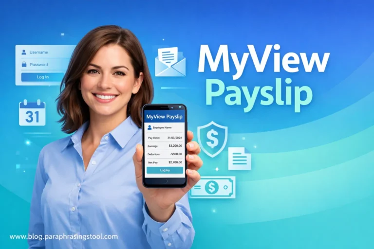 my view payslip shown on mobile phone