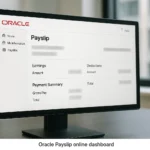 Oracle payslip dashboard on employee HR portal