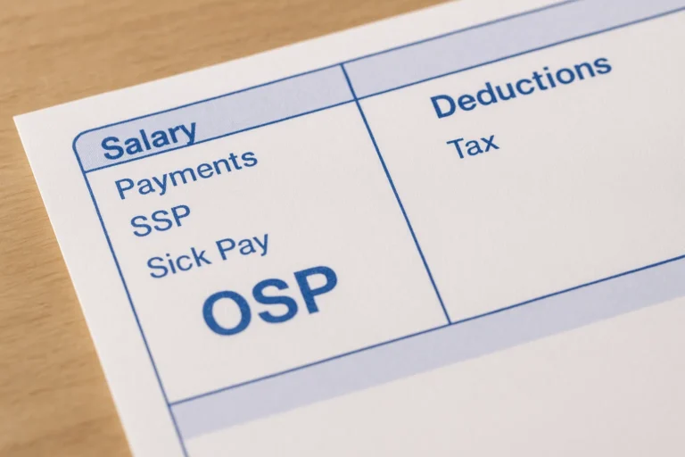 Payslip showing OSP section and deductions