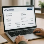 Viewing Pertemps payslip on ePay portal dashboard