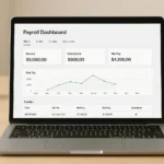 Employee viewing Sage payslip dashboard online